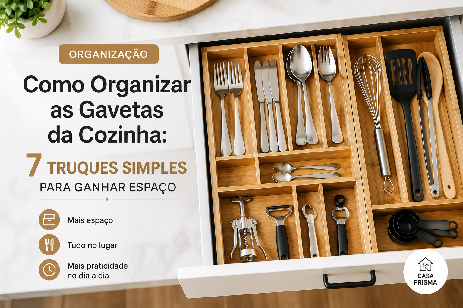 Como Organizar as Gavetas da Cozinha: 7 Truques Simples Para Ganhar Espaço