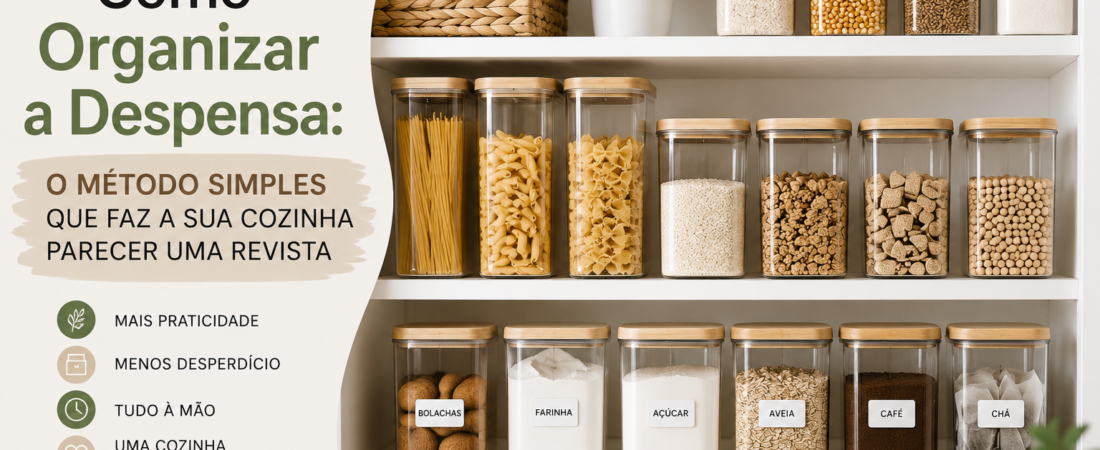 Como Organizar a Despensa: O Método Simples Que Faz a Sua Cozinha Parecer Uma Revista