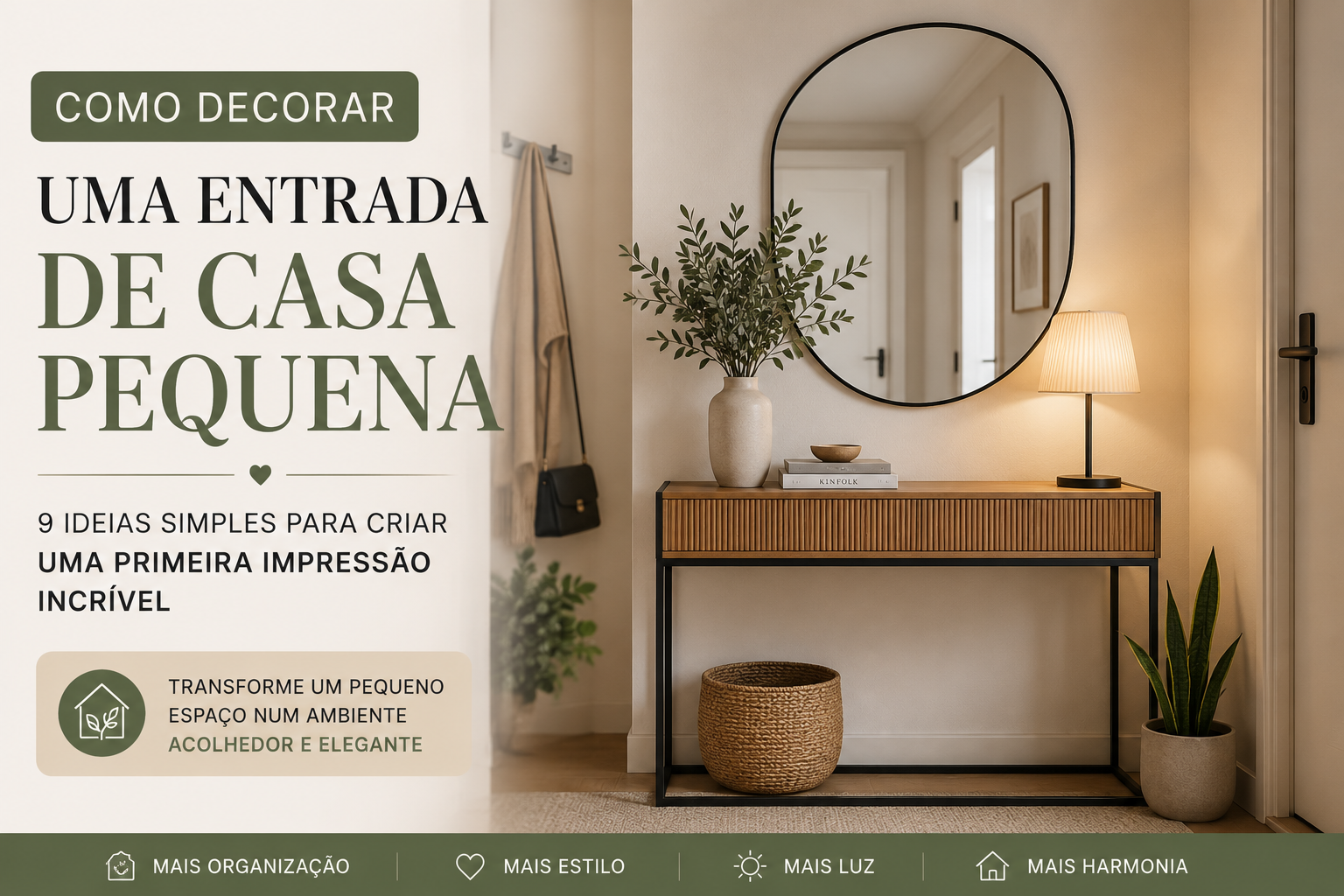 Como Decorar uma Entrada de Casa Pequena: 9 Ideias Simples para Criar uma Primeira Impressão Incrível